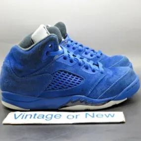 Nike Air Jordan V 5 Blue Suede Retro 2017 BP Preschool 4...