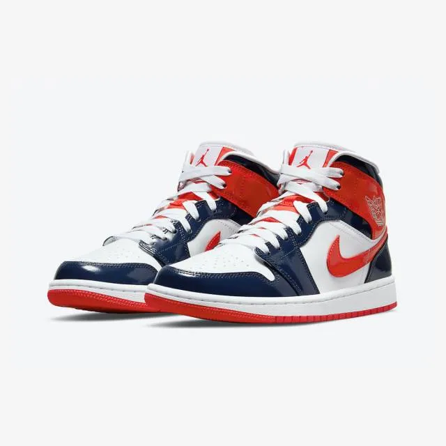 Nike Women's Air Jordan 1 Mid (Champ Colors/ Midnight Na...