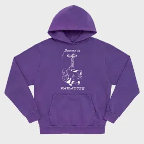 Paradise NYC - Sinners Pullover Hooded Sweatshirt - Purple