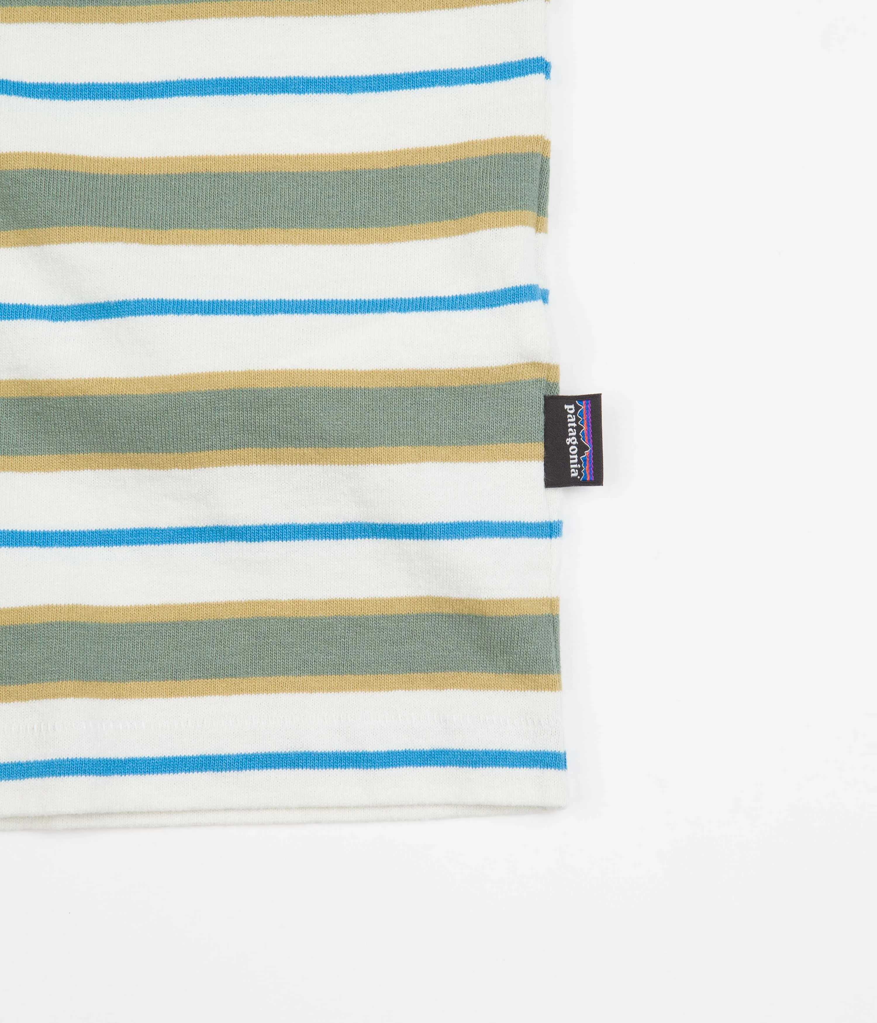 Patagonia Cotton In Conversion Pocket T-Shirt - Skater Stripe: Hemlock Green