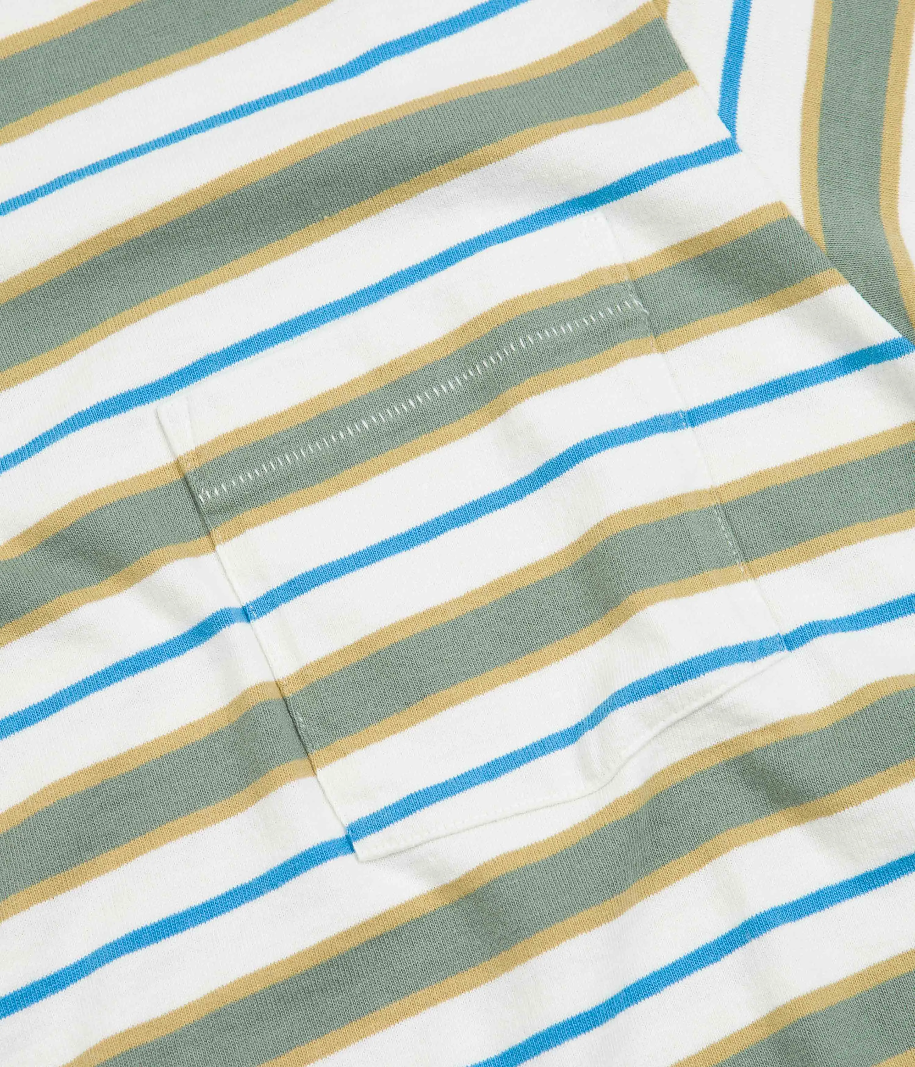 Patagonia Cotton In Conversion Pocket T-Shirt - Skater Stripe: Hemlock Green