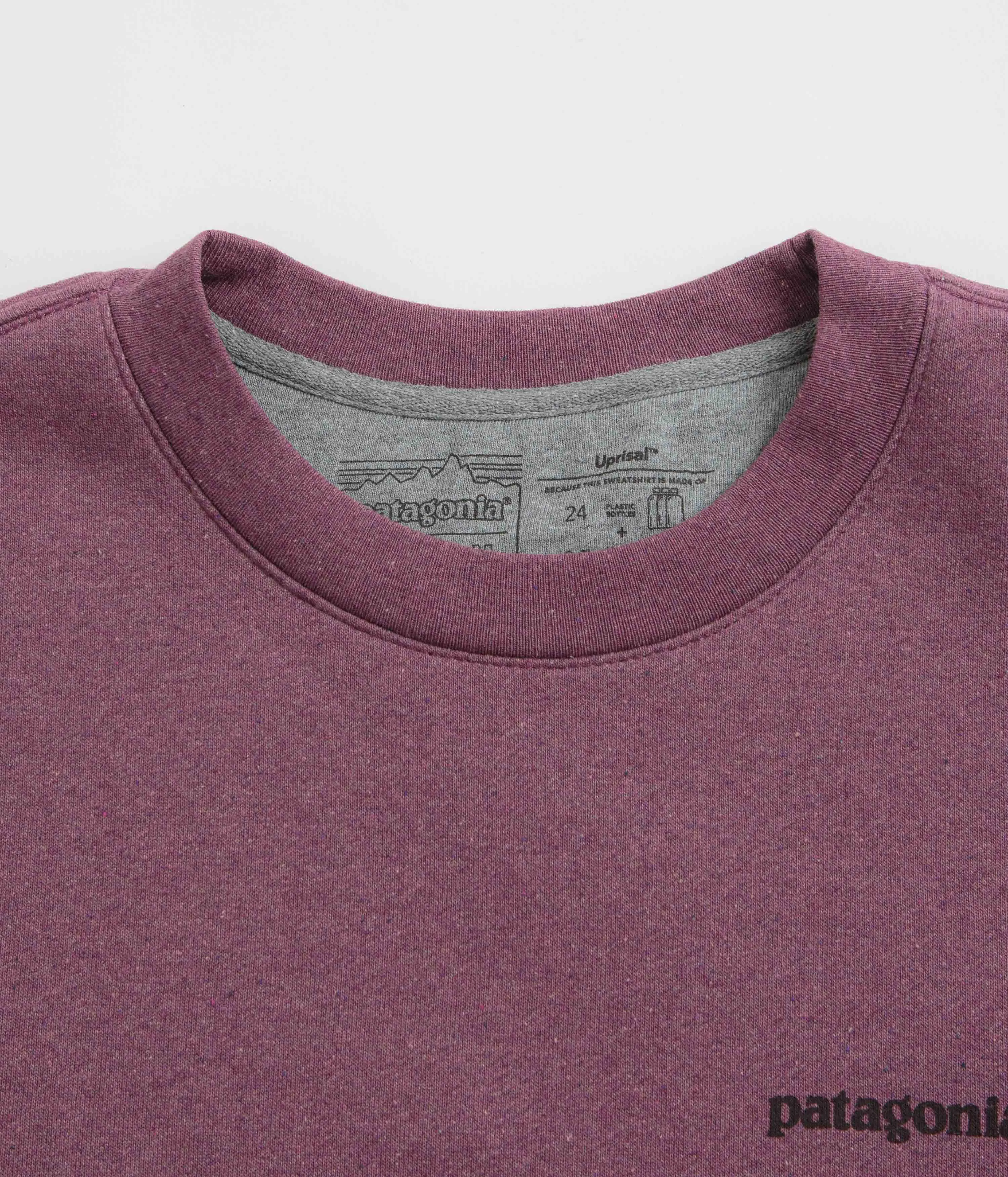 Patagonia Fitz Roy Icon Uprisal Crewneck Sweatshirt - Mystery Mauve