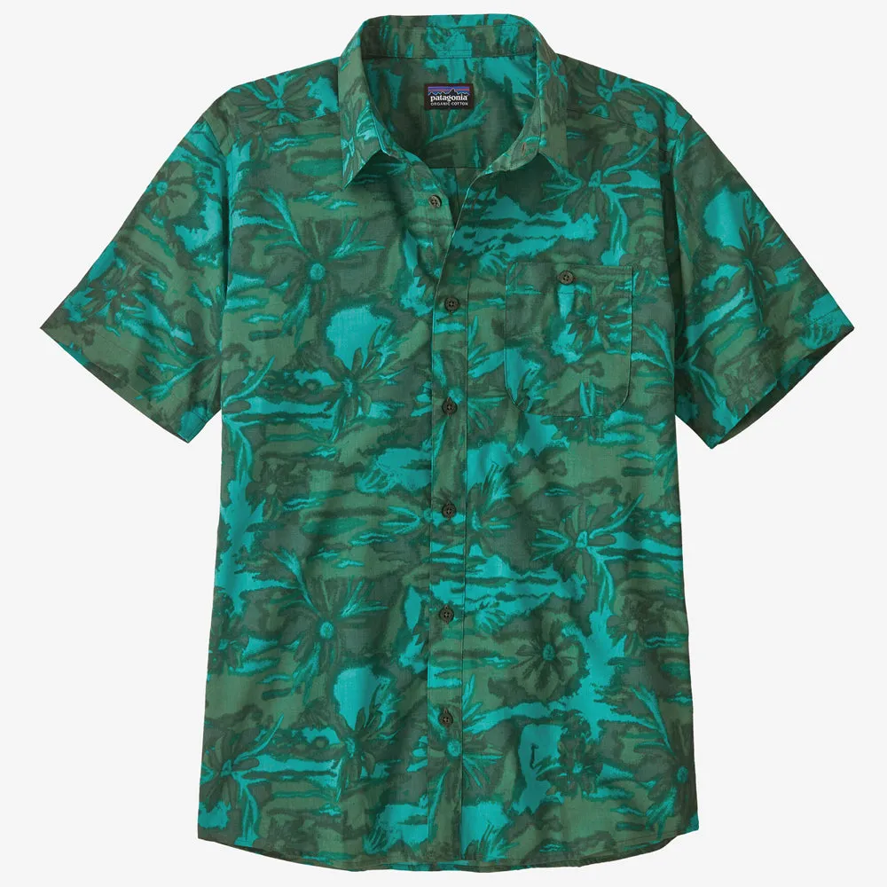 Patagonia Go To Shirt - Cliffs and Waves: Conifer Green