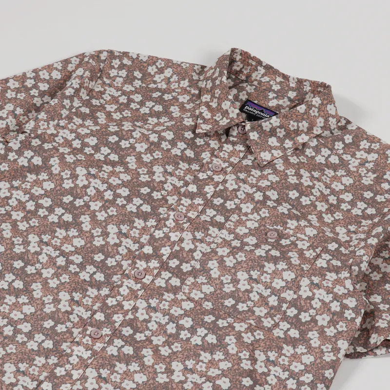 Patagonia Go To Shirt Floral Moss Stingray Mauve