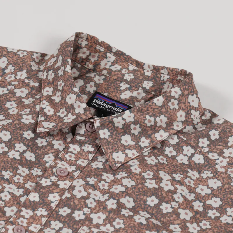 Patagonia Go To Shirt Floral Moss Stingray Mauve