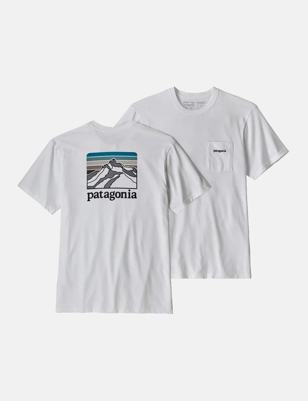 Patagonia Line Ridge Logo Pocket Responsibili-Tee T-Shirt - White