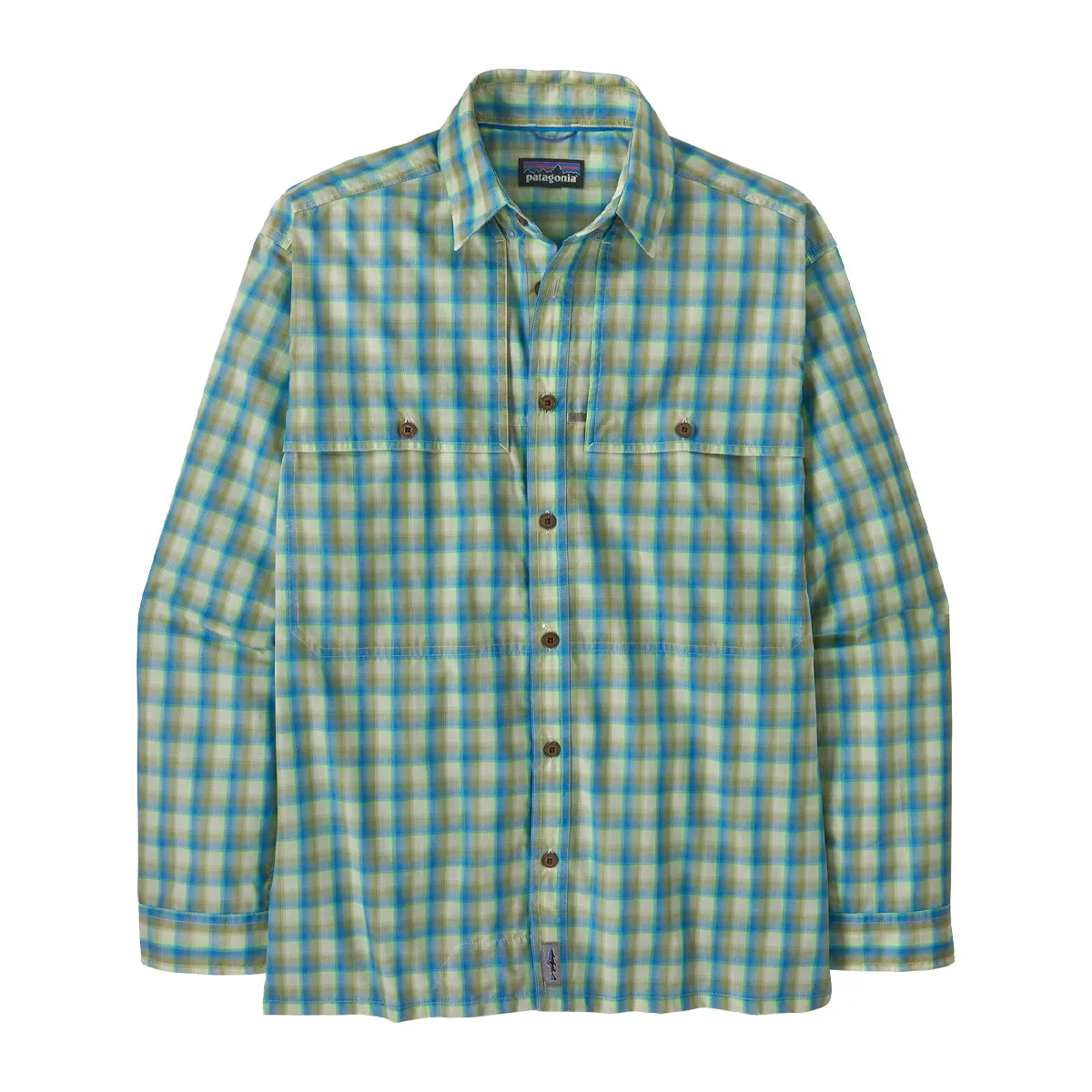 Patagonia L/S Island Hopper Shirt Mirrored: Vessel Blue