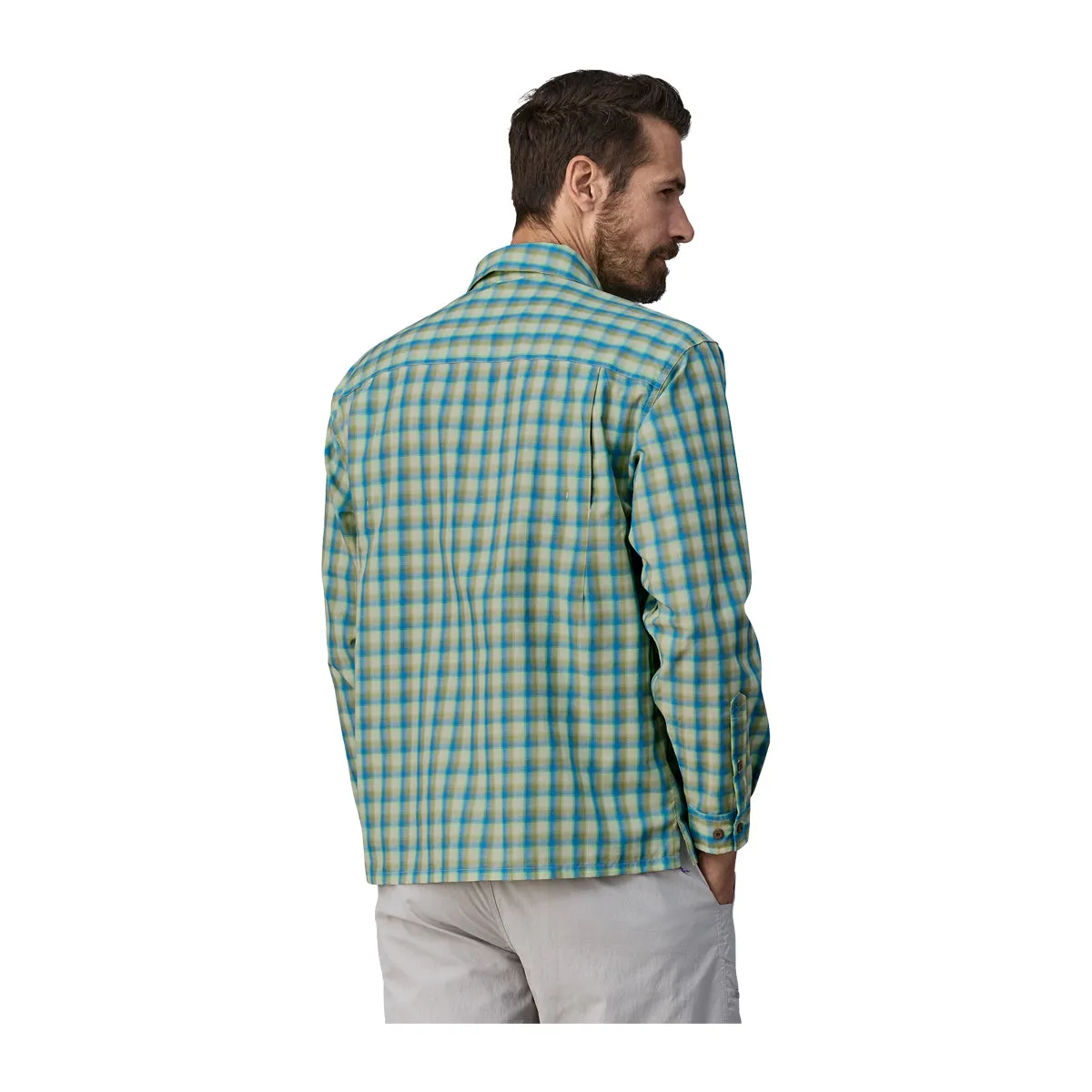 Patagonia L/S Island Hopper Shirt Mirrored: Vessel Blue