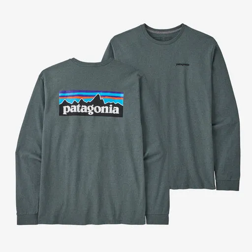 Patagonia P-6 Logo L/S Responsibili-Tee-Nouveau Green