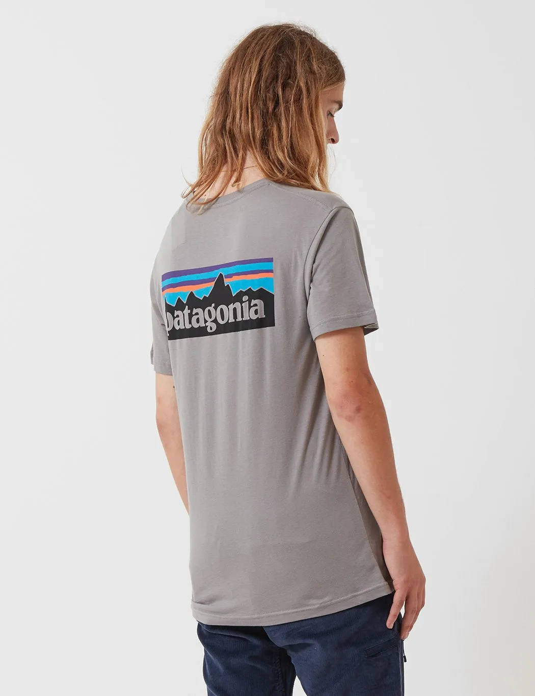 Patagonia P-6 Logo Organic T-Shirt - Feather Grey