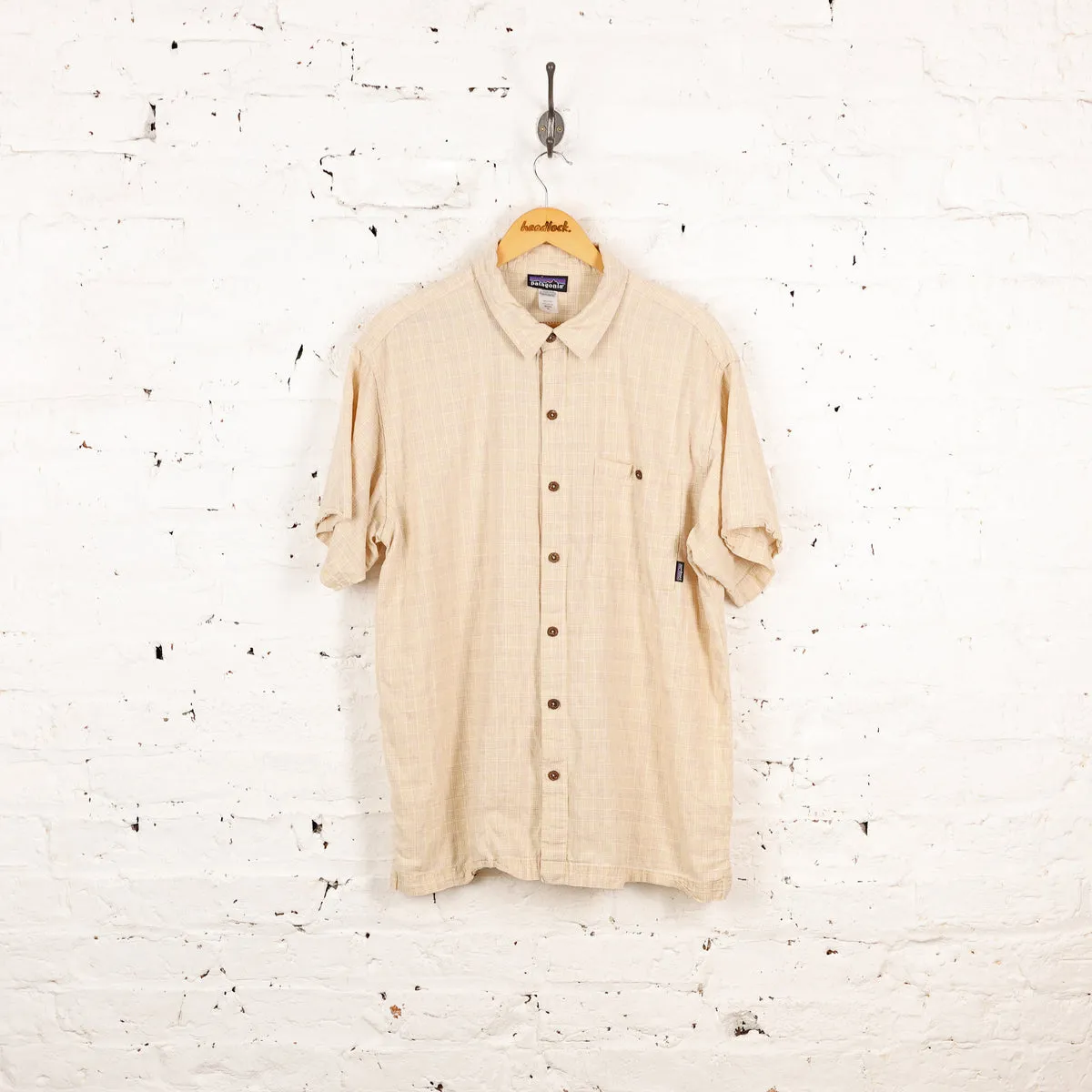 Patagonia Short Sleeve Check Shirt - Beige - XL