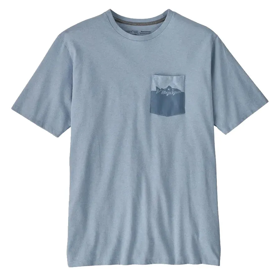 Patagonia Wild Waterline Pocket Responsibili-Tee Steam Blue