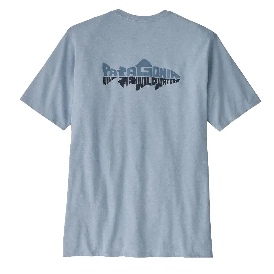 Patagonia Wild Waterline Pocket Responsibili-Tee Steam Blue