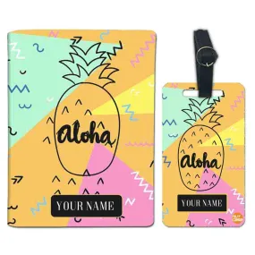 Personalized Passport Cover With Name Suitcase Tag - Aloha