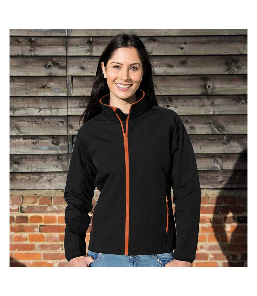 Result Womens/Ladies Core Printable Softshell Jacket (Charcoal / Black) - UTRW3696