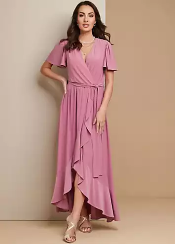 Rose Jersey Wrap Maxi Dress by Together | Look Again