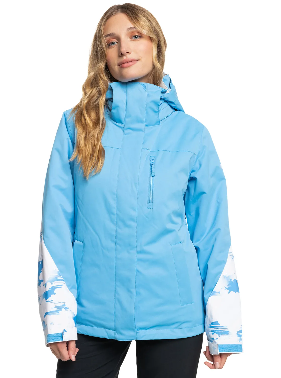 Roxy Jetty Block Technical Snow Jacket - Azure Blue Clouds