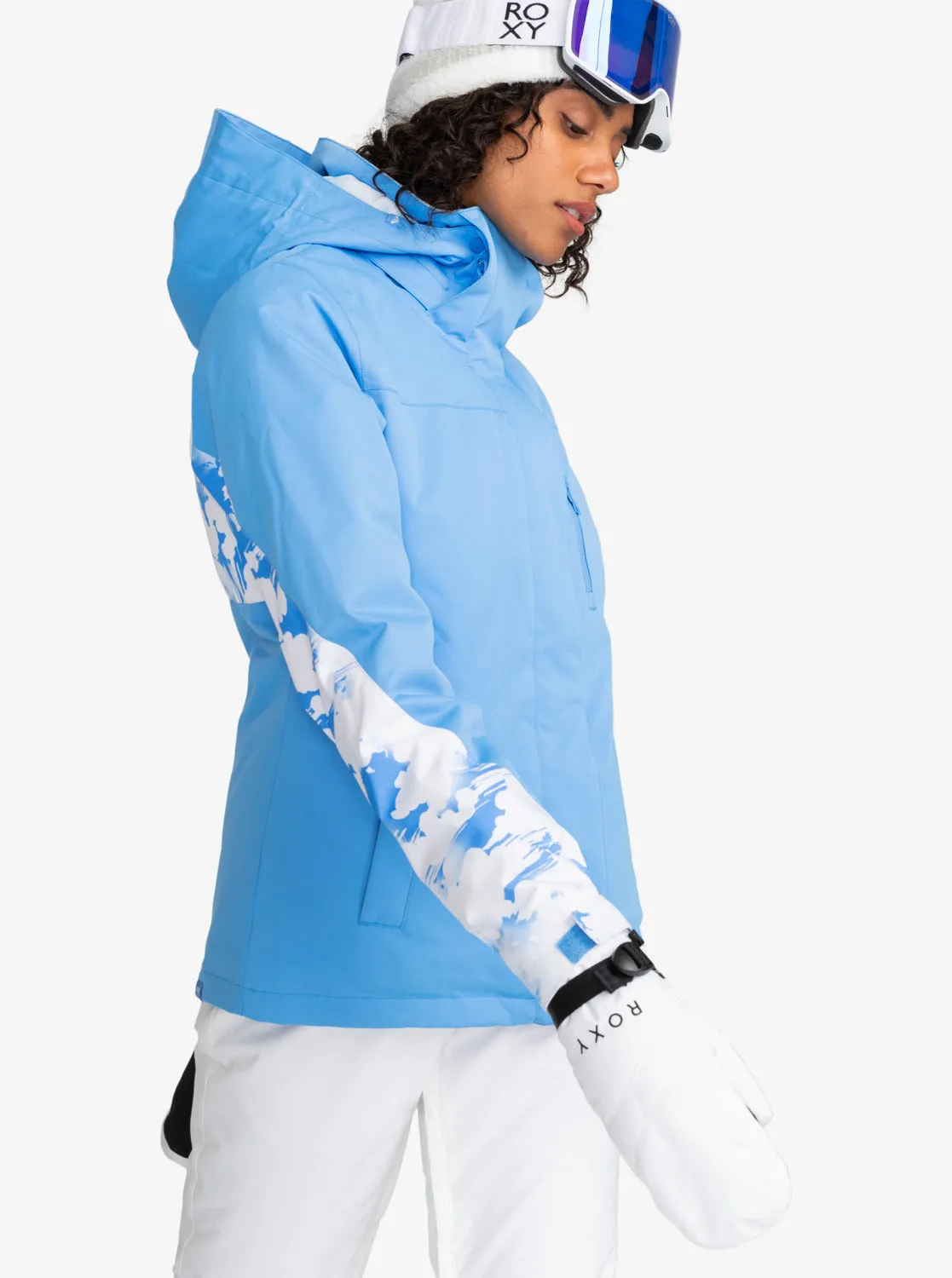 Roxy Jetty Block Technical Snow Jacket - Azure Blue Clouds