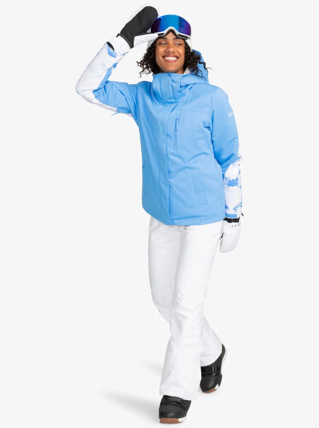 Roxy Jetty Block Technical Snow Jacket - Azure Blue Clouds