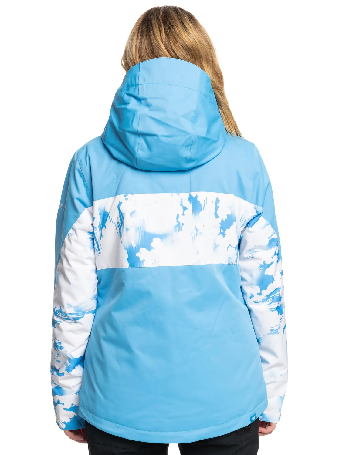 Roxy Jetty Block Technical Snow Jacket - Azure Blue Clouds