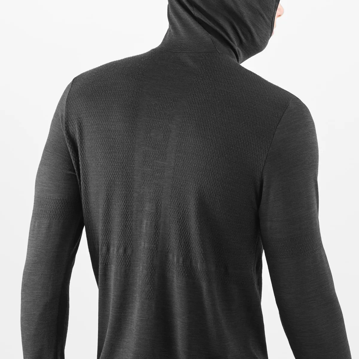 Salomon Men's Essential Wool Hooded Deep Black | Buy Salomon Men's Essential Wool Hooded Deep Black here | Outnorth