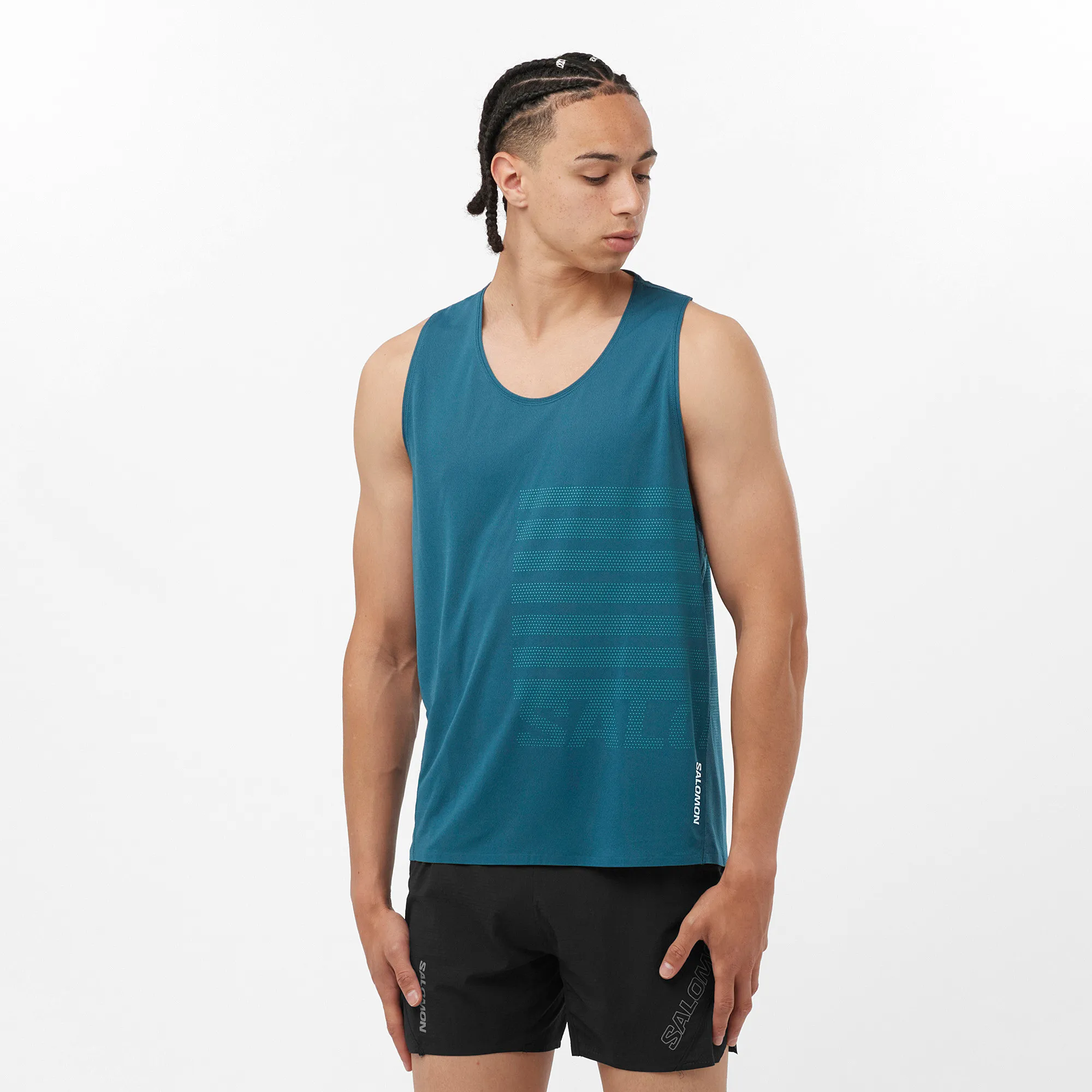 Salomon Men's Sense Aero Graphic Tank Top Deep Dive | Buy Salomon Men's Sense Aero Graphic Tank Top Deep Dive here | O