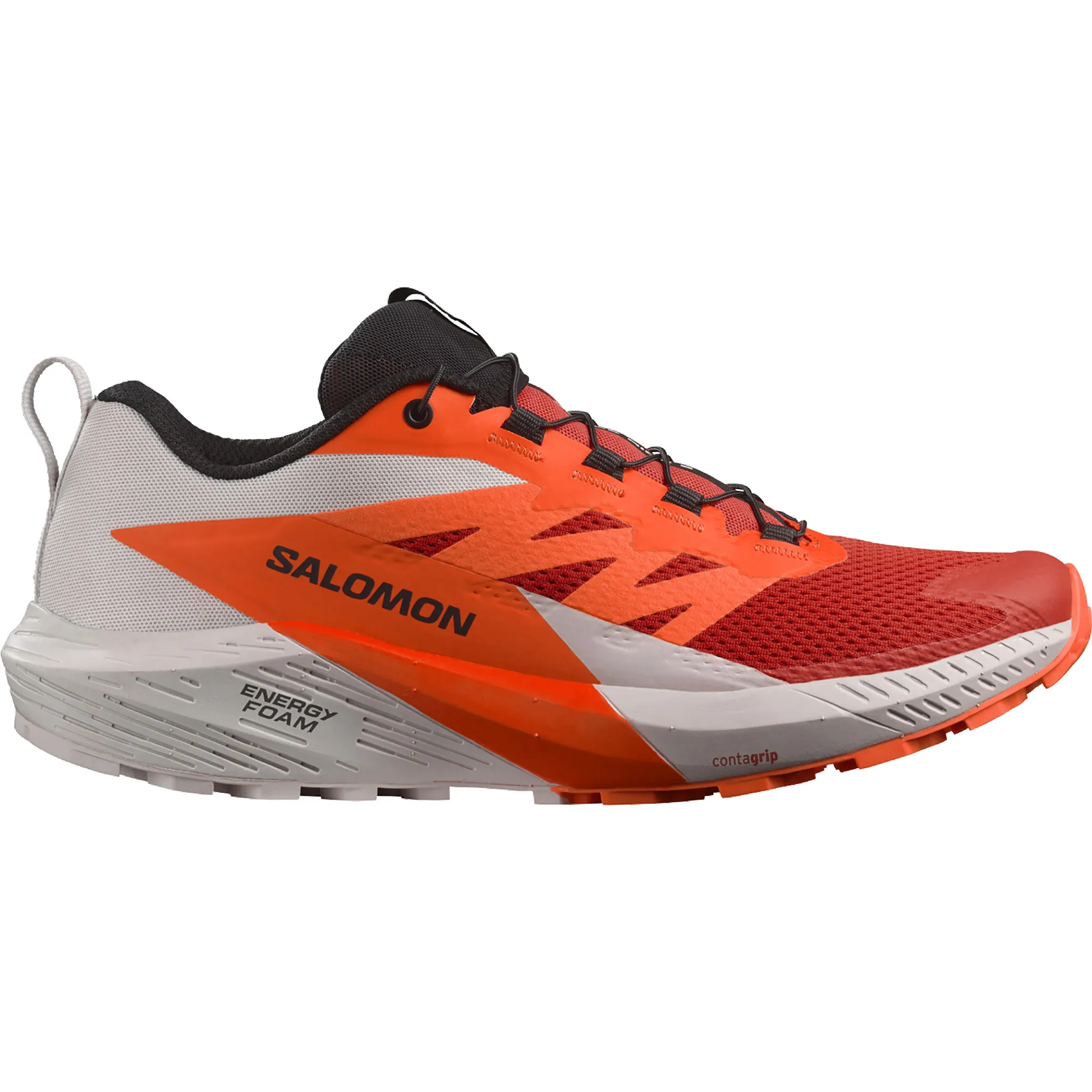 Salomon Men's Sense Ride 5 Lunar Rock/Shocking Orange/Fiery Re | Buy Salomon Men's Sense Ride 5 Lunar Rock/Shocking Or