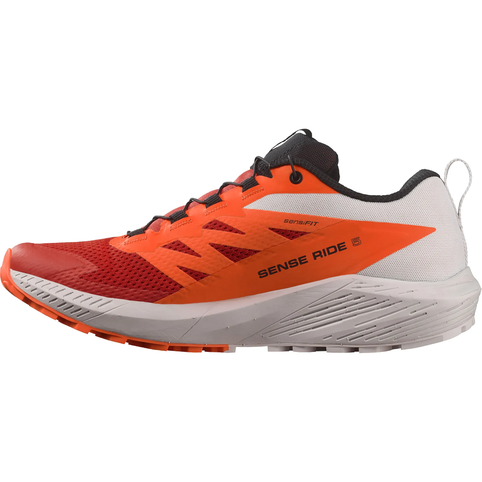 Salomon Men's Sense Ride 5 Lunar Rock/Shocking Orange/Fiery Re | Buy Salomon Men's Sense Ride 5 Lunar Rock/Shocking Or