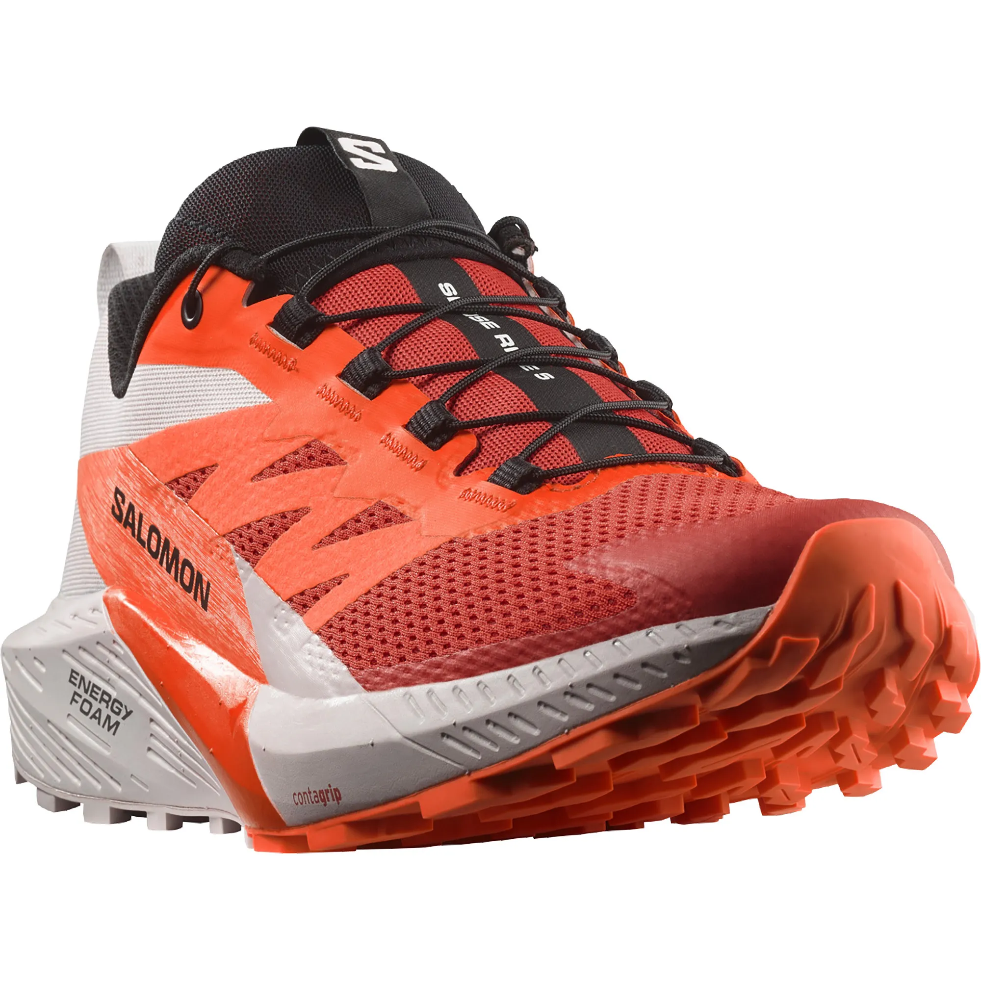 Salomon Men's Sense Ride 5 Lunar Rock/Shocking Orange/Fiery Re | Buy Salomon Men's Sense Ride 5 Lunar Rock/Shocking Or