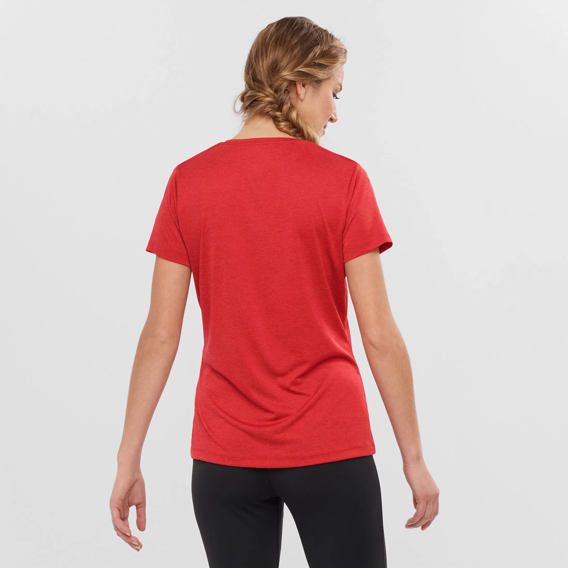 Salomon Women's Agile SS Tee Red Chili/Heather/Scarlet | Buy Salomon Women's Agile SS Tee Red Chili/Heather/Scarlet he