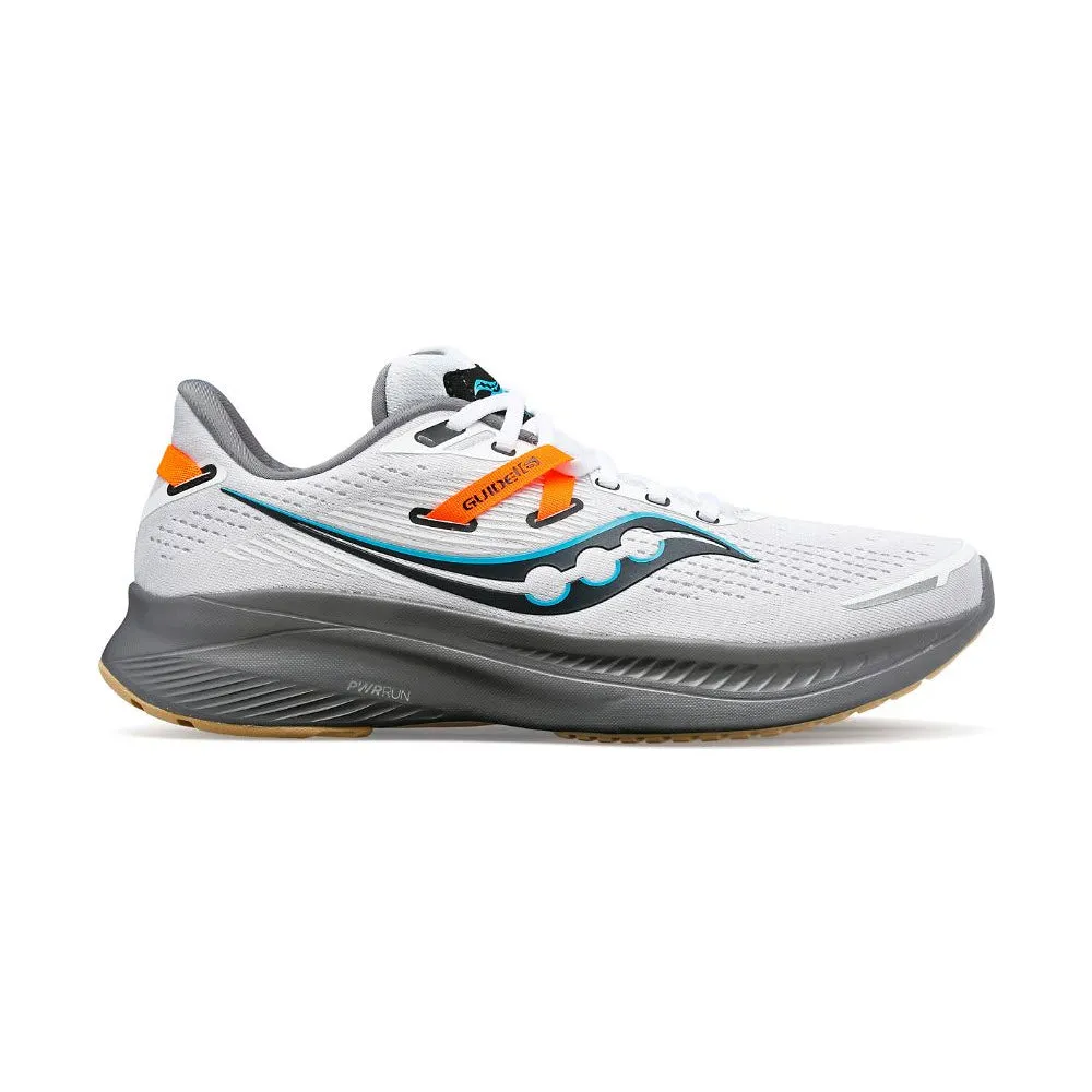 SAUCONY GUIDE 16 WHITE/GRAVEL - MENS