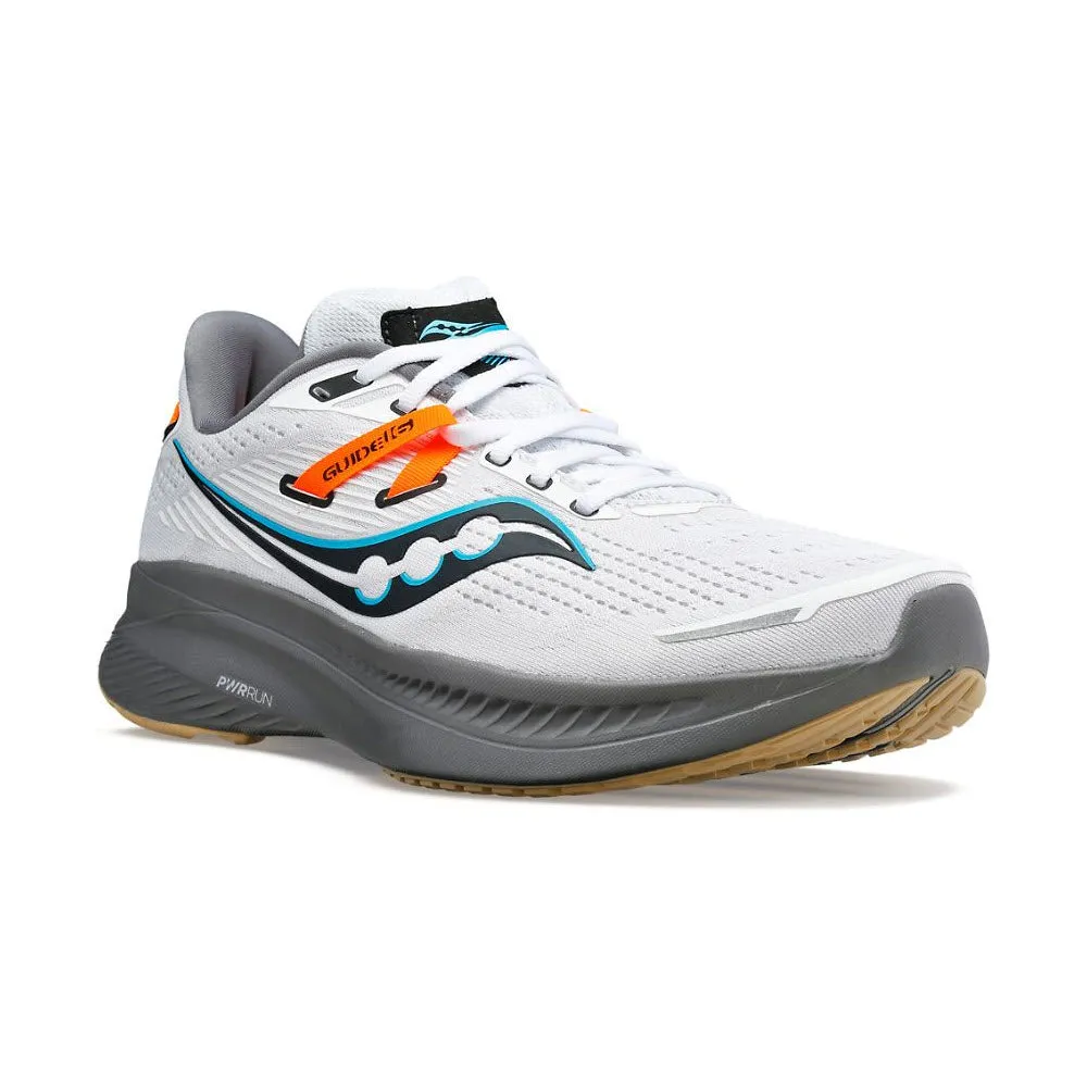 SAUCONY GUIDE 16 WHITE/GRAVEL - MENS