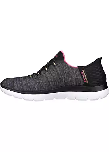 Skechers Ladies Black Slip-ins Summits Dazzling Haze Trainers | Grattan