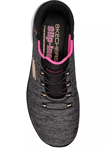 Skechers Ladies Black Slip-ins Summits Dazzling Haze Trainers | Grattan