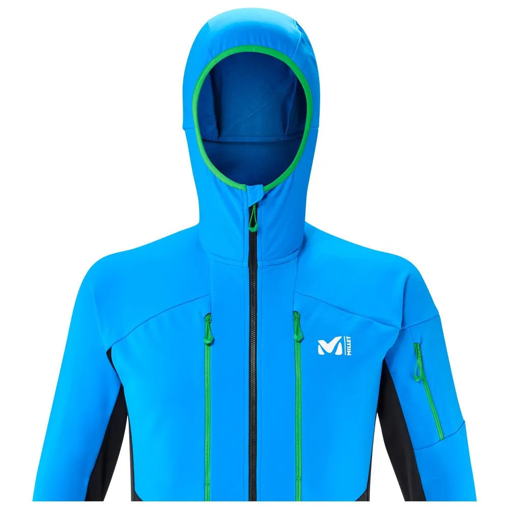 Ski Jacket Millet ---Pierra Ment Hoodie Noir Electric Blue