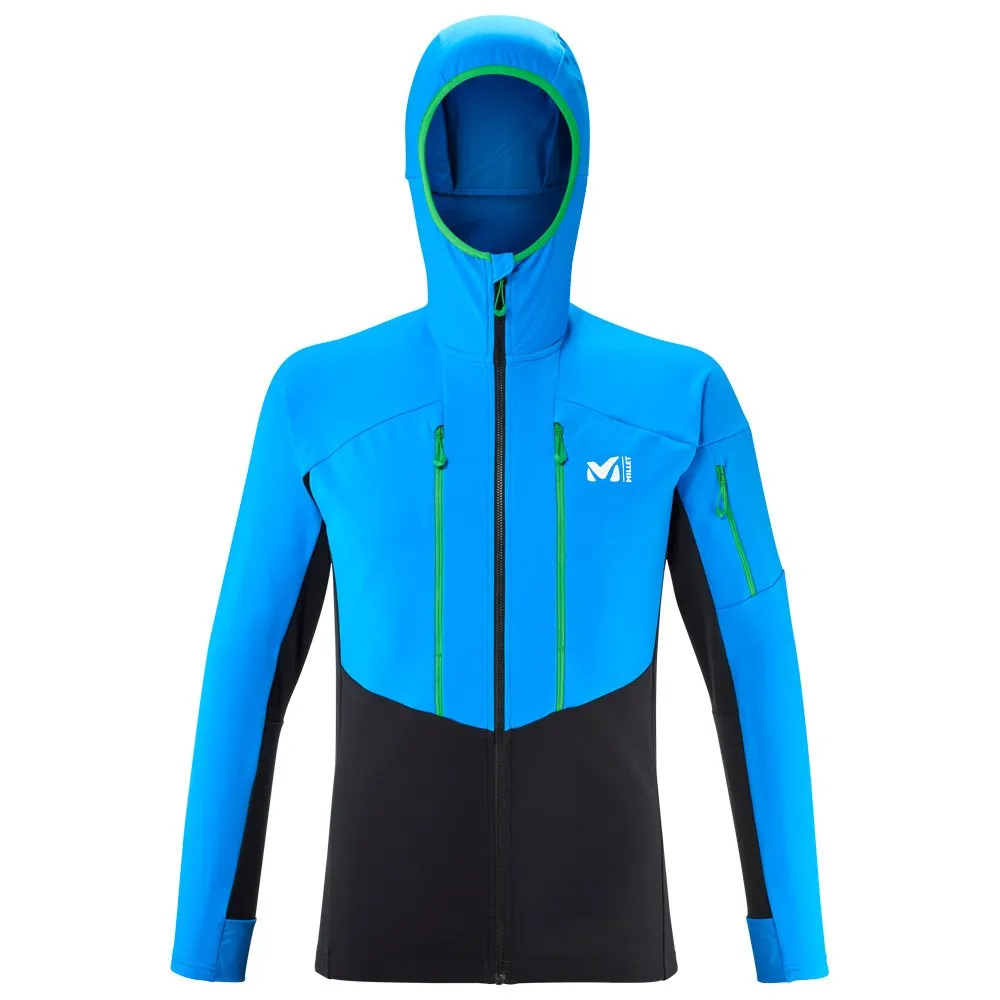 Ski Jacket Millet ---Pierra Ment Hoodie Noir Electric Blue