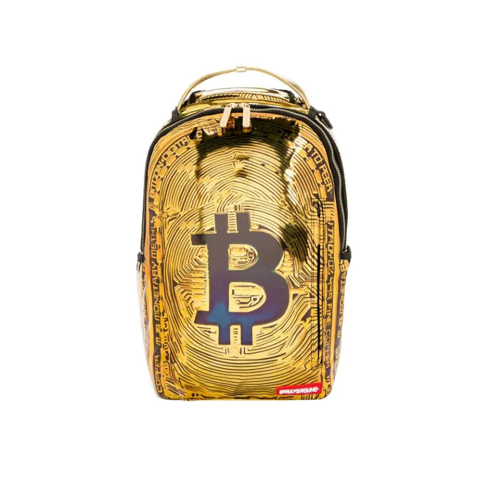 Sprayground Backpack Bitcoin Bag Gold 910B1943NSZ