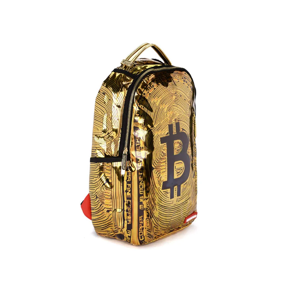 Sprayground Backpack Bitcoin Bag Gold 910B1943NSZ