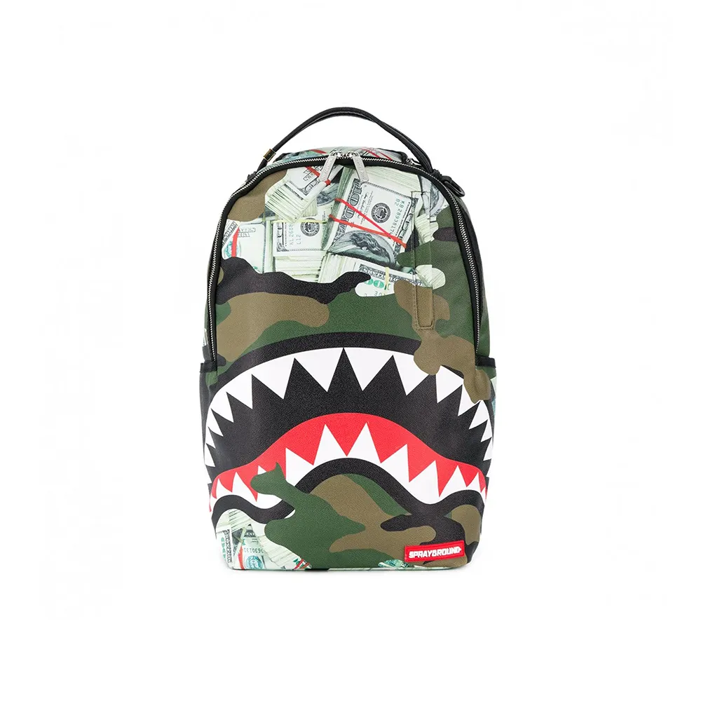 Sprayground Camo Money Shark Backpack / Zaino