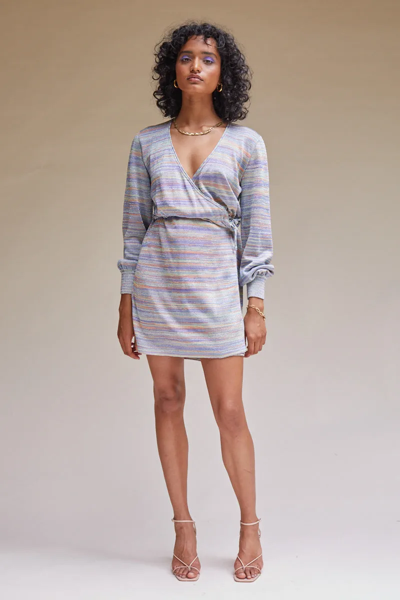 ----Suboo   ----Space Dye Wrap Dress - Multi ---