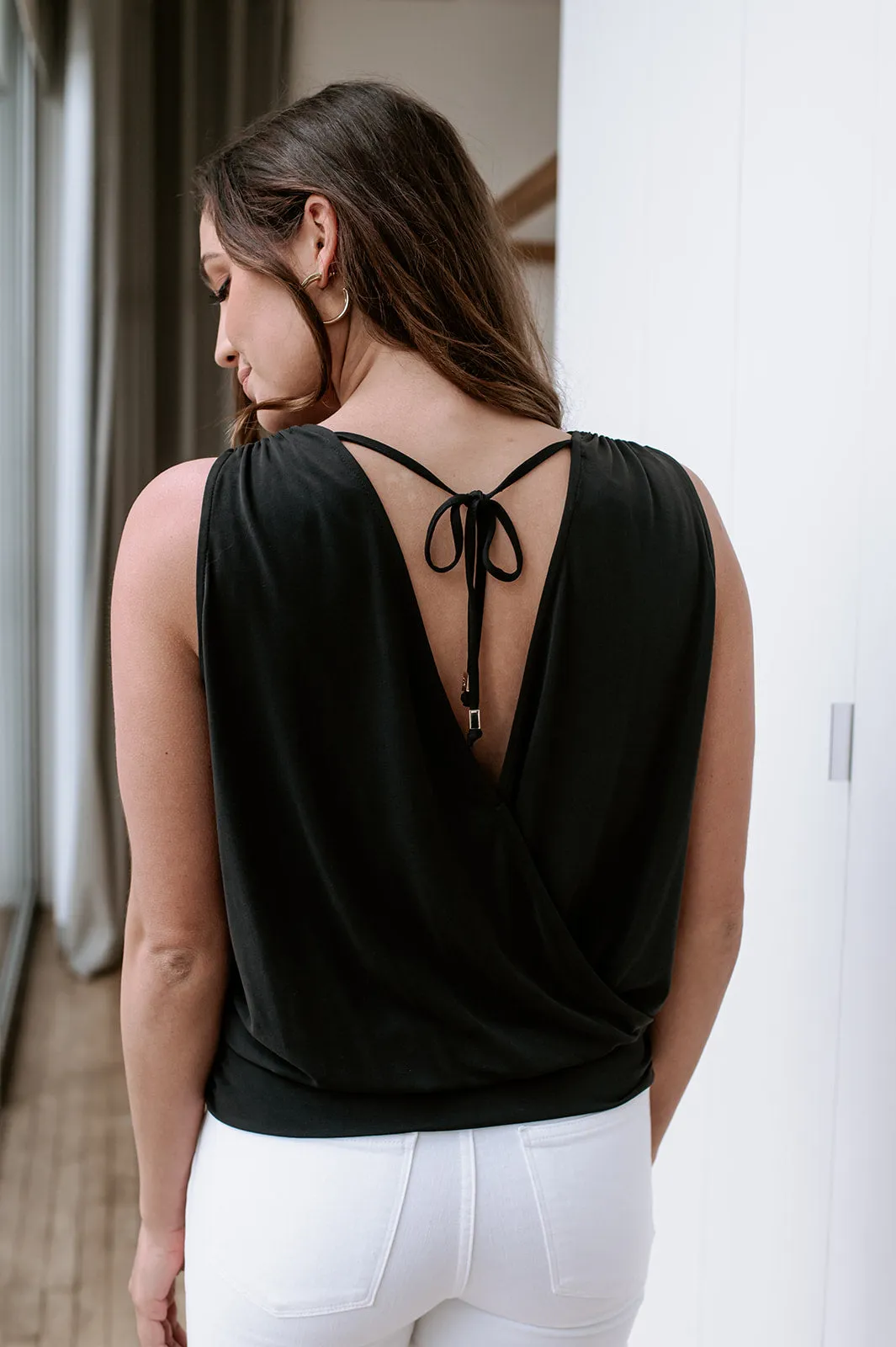 Surplice Tie Back Tank