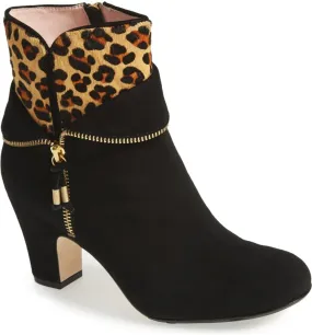 TARYN ROSE Women's Tempie Leopard-Print Calf-Hair Ankle Boot