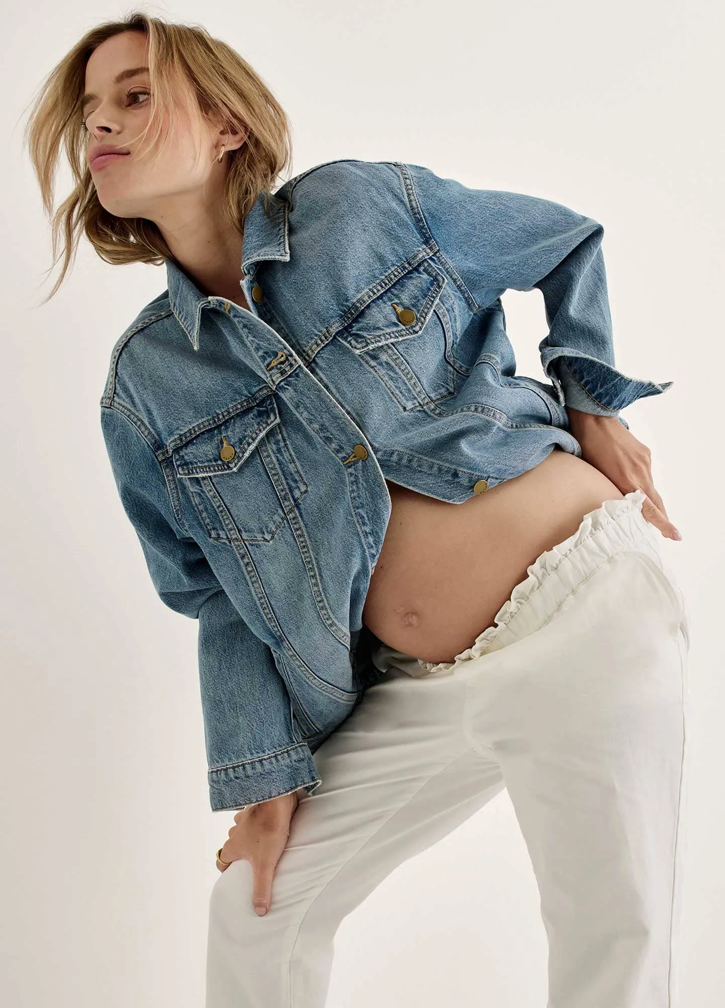 The Classic Maternity Jean Jacket