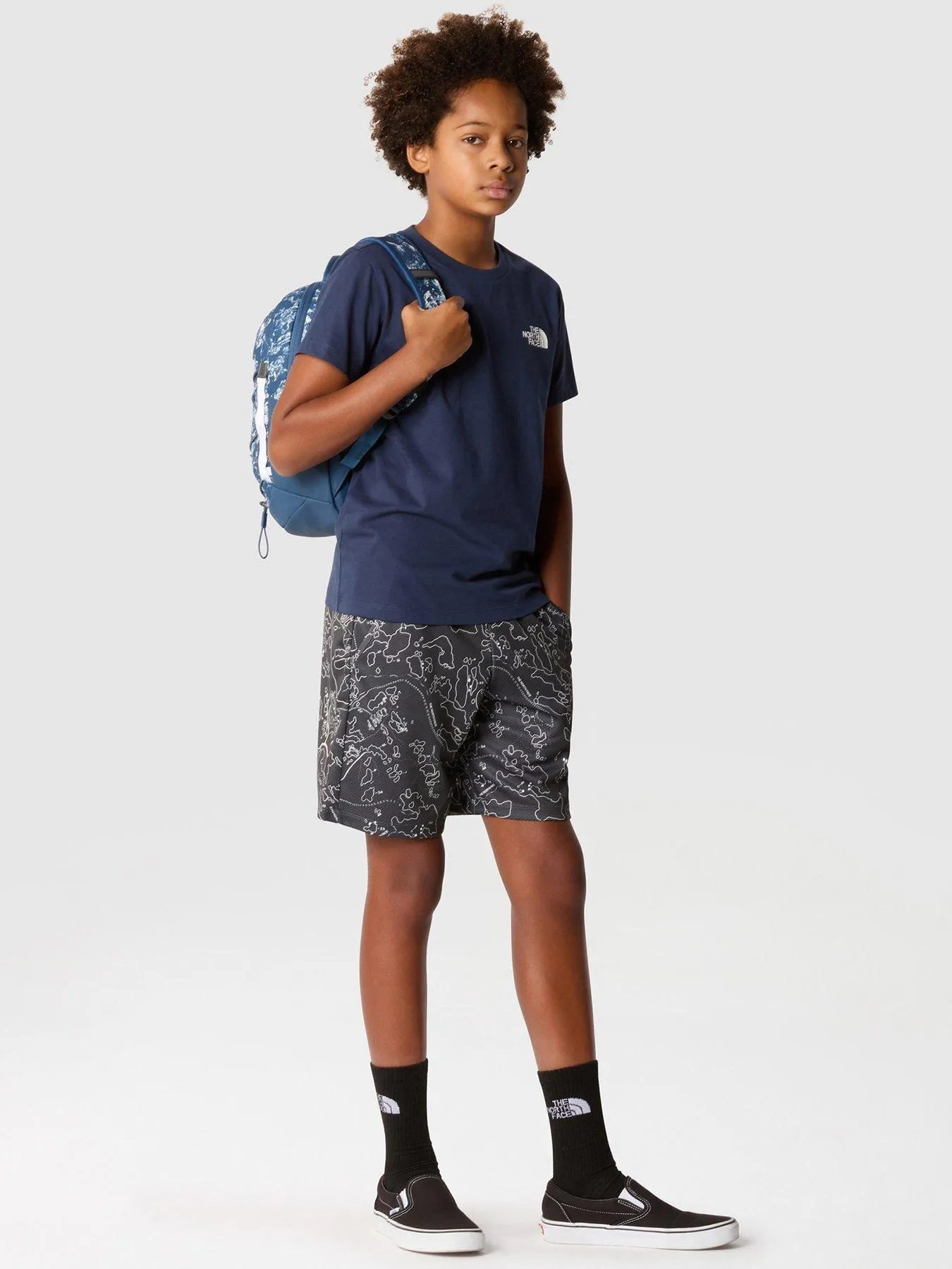 THE NORTH FACE Juniors Short Sleeve Simple Dome Tee - Navy