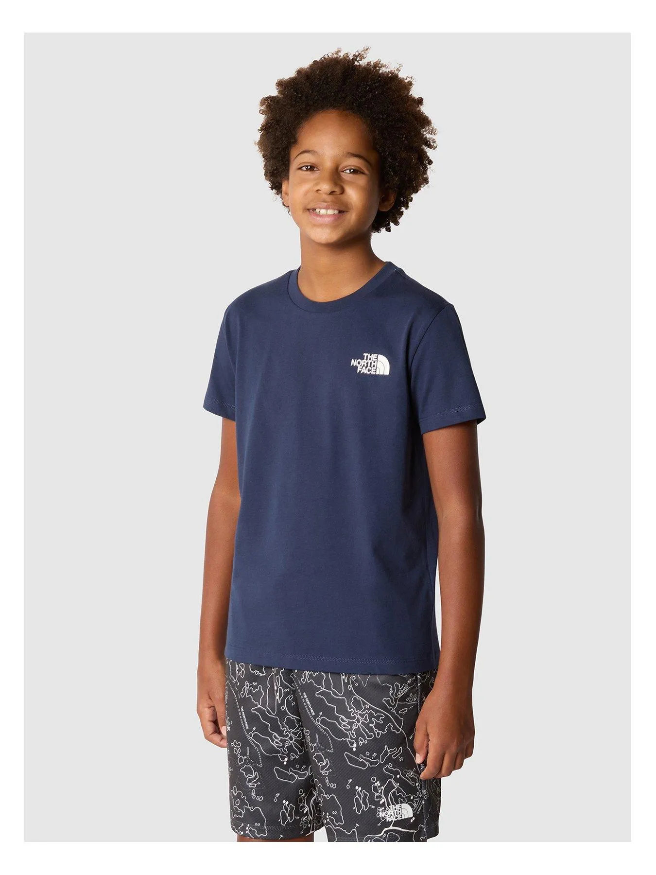 THE NORTH FACE Juniors Short Sleeve Simple Dome Tee - Navy