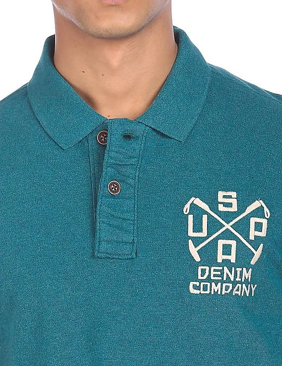 U.S. Polo Assn. Denim Co. Short Sleeve Solid Polo Shirt