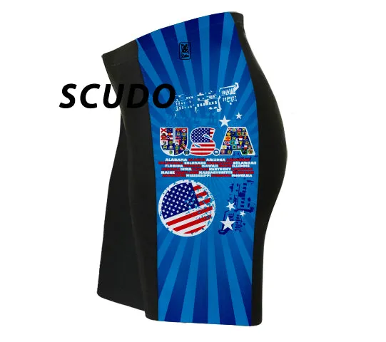 USA All State Flags Cycling Bib Shorts and Shorts