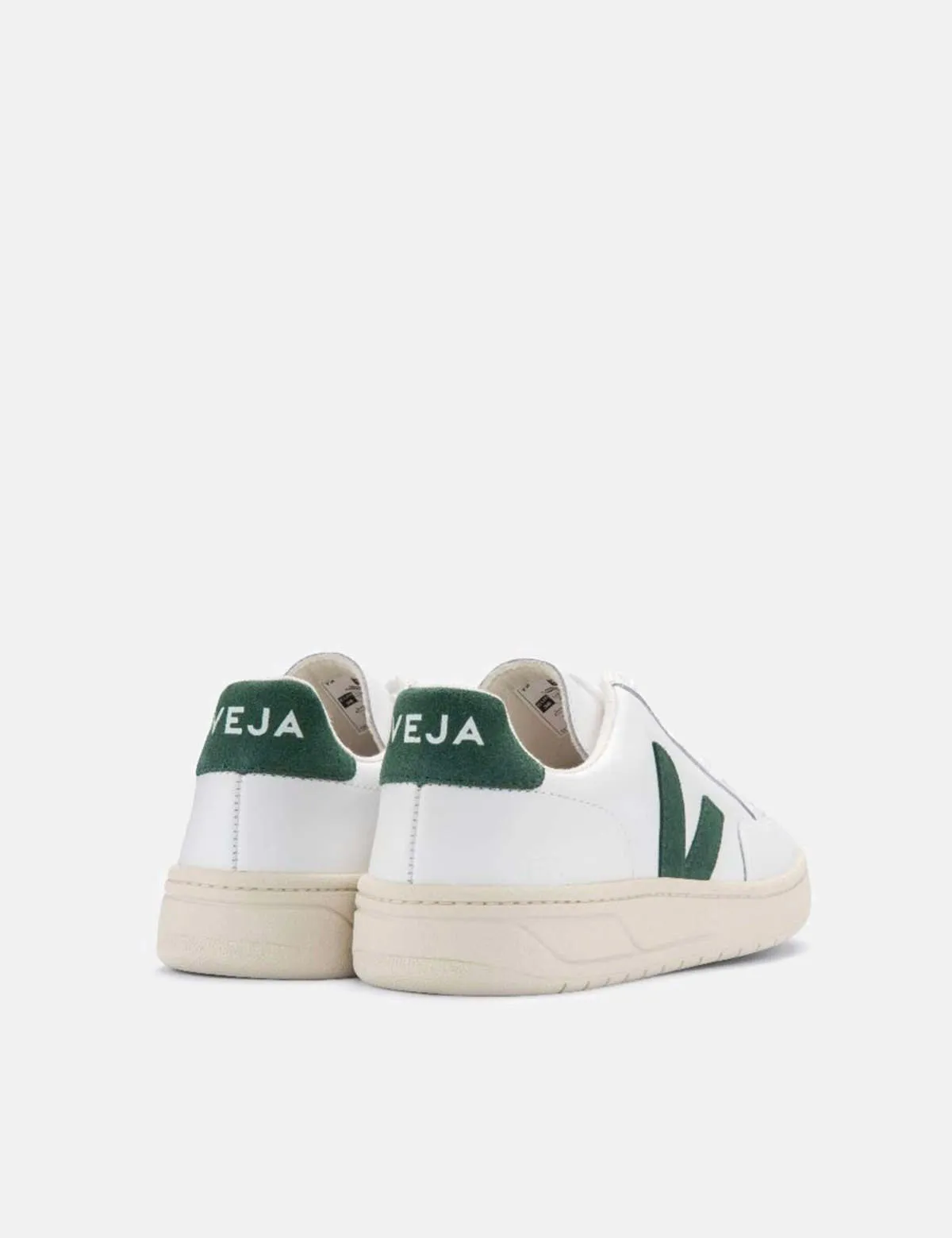 V-12 Leather Trainers - Extra White/Cypress