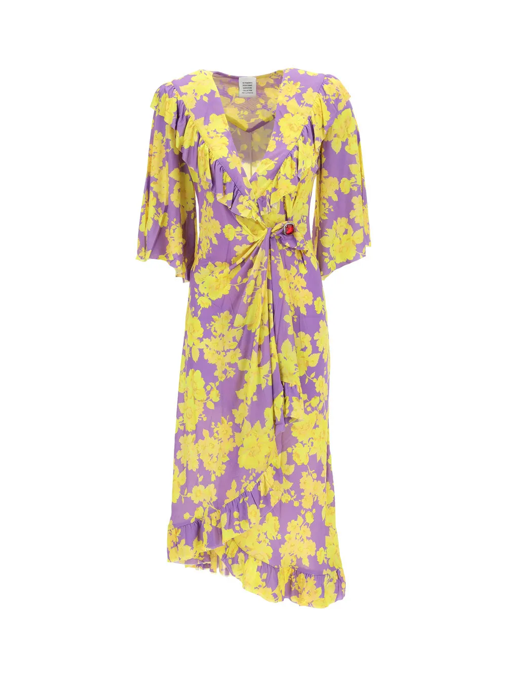 Vetements Floral Printed Wrap Dress