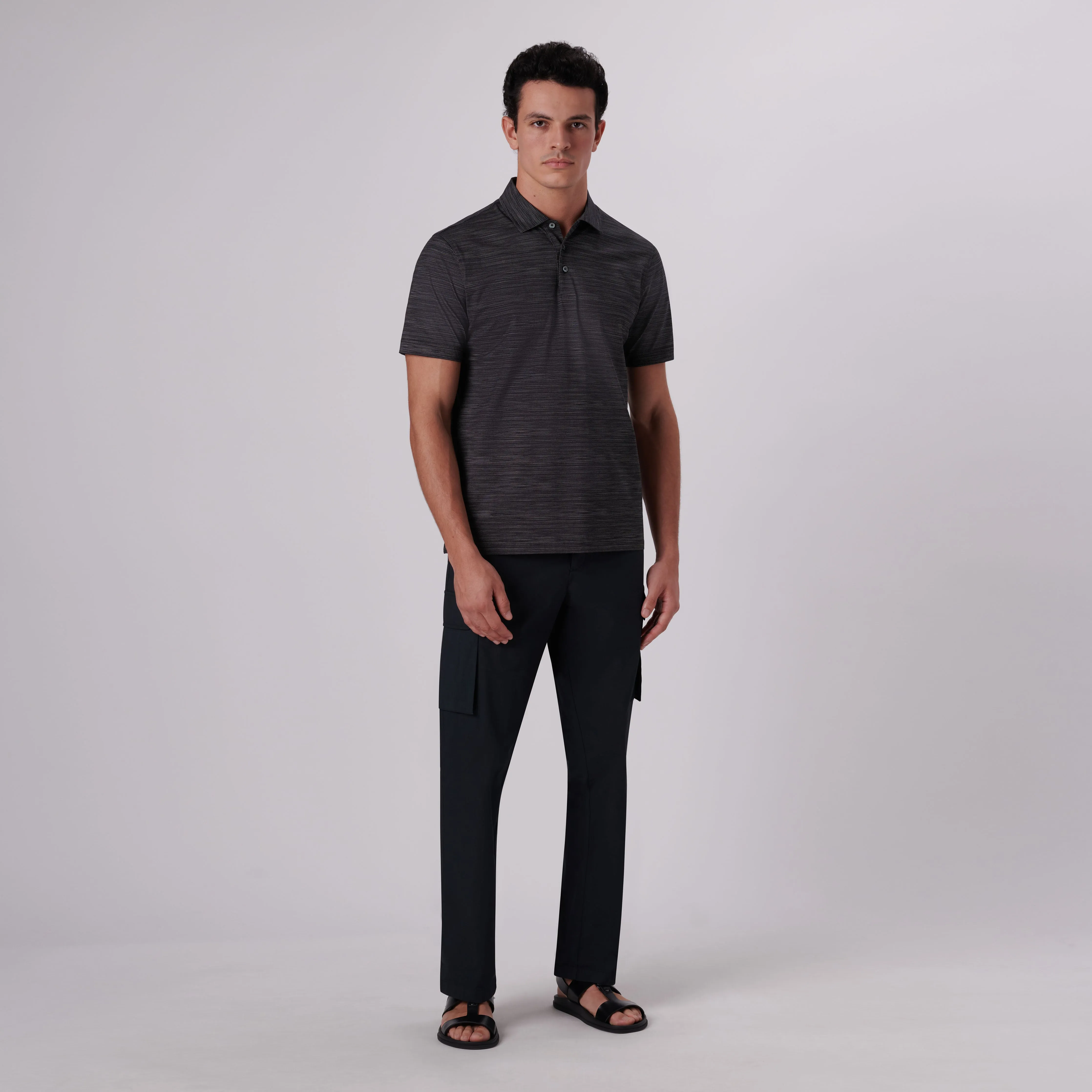 Victor Striated Print OoohCotton Polo